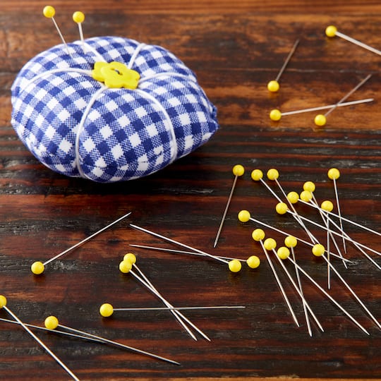 12 Packs: 80 ct. (960 total) 1.75" Yellow Quilting Pins by Loops & Threads™